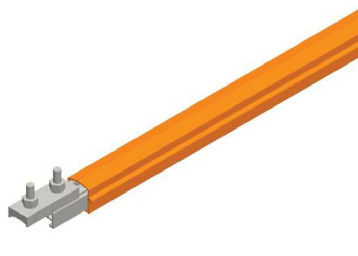 Safe-Lec 2 Conductor Bar 315A AL/SS, Orange PVC Cover, w/ Splice Joint, 4.5M Conductix XA-310701-J