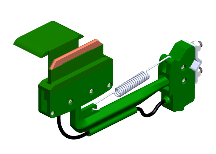 Safe-Lec 2 Collector, 50A, Ground (Green) Width Deflector Right-Hand Conductix XA-399373