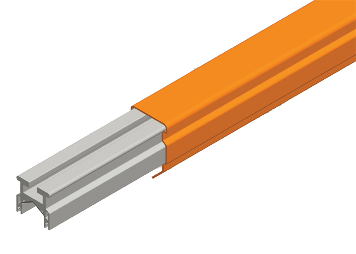 Conductix Hevi-Bar II Conductor Bar 700 A, Orange PVC Cover, 10 FT Length