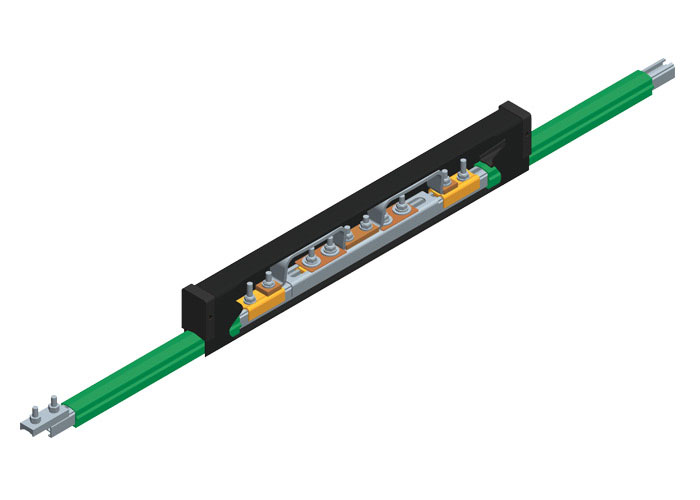 Safe-Lec 2 Expansion Section, 400A AL/SS, Green PVC Cover, w/splice joint, 4.5M Conductix XA-399108-J