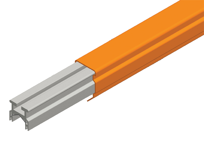 Conductix Hevi-Bar II Conductor Bar 700 A, Orange PVC Cover, 20 FT Length