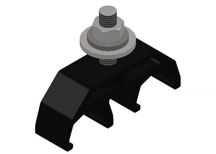 Safe-Lec 2 Hanger Clamp, 2-Pole, Standard Heat, Black Acetyl Conductix XA-310882