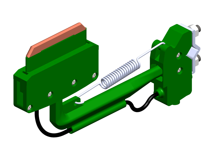Conductix Safe-Lec 2 Collector, 50 A, Ground (Green) Without Deflector