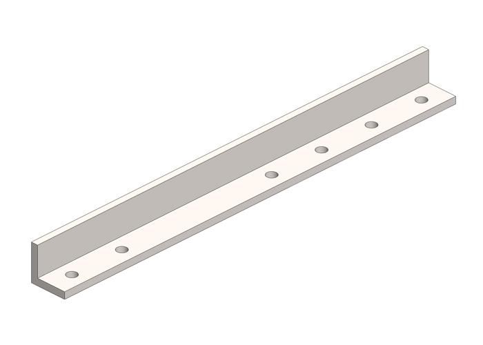 Conductix Hevi-Bar II, Bracket, Flange, for 4 Conductor Bars, 23.5 inch L
