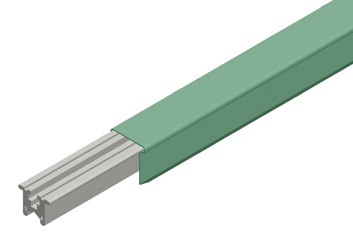 Hevi-Bar II Conductor Bar 500A, Green PVC Cover, 30FT Length Conductix XA-50258