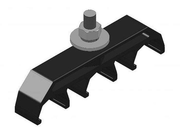 Conductix Safe-Lec 2 Hanger Clamp, 3-Pole, Standard Heat, Black Acetyl