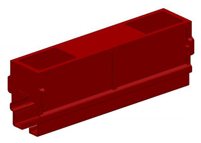 Conductix Safe-Lec 2 Joint Cover, Red Medium Heat Polycarbonate