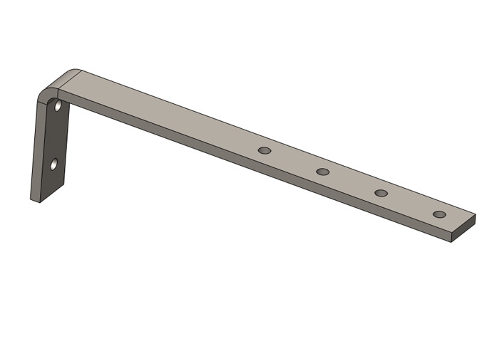 Hevi-Bar II, Bracket, Web, Plated, For 4 Conductor Bars, 21.25 inch L Conductix XA-33655