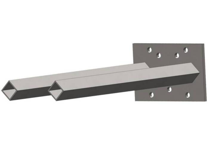 Safe-Lec 2 Collector Mounting Bar, Double-Post, 0.5 inch (13mm) sq, 16 inch Length Conductix XA-39050