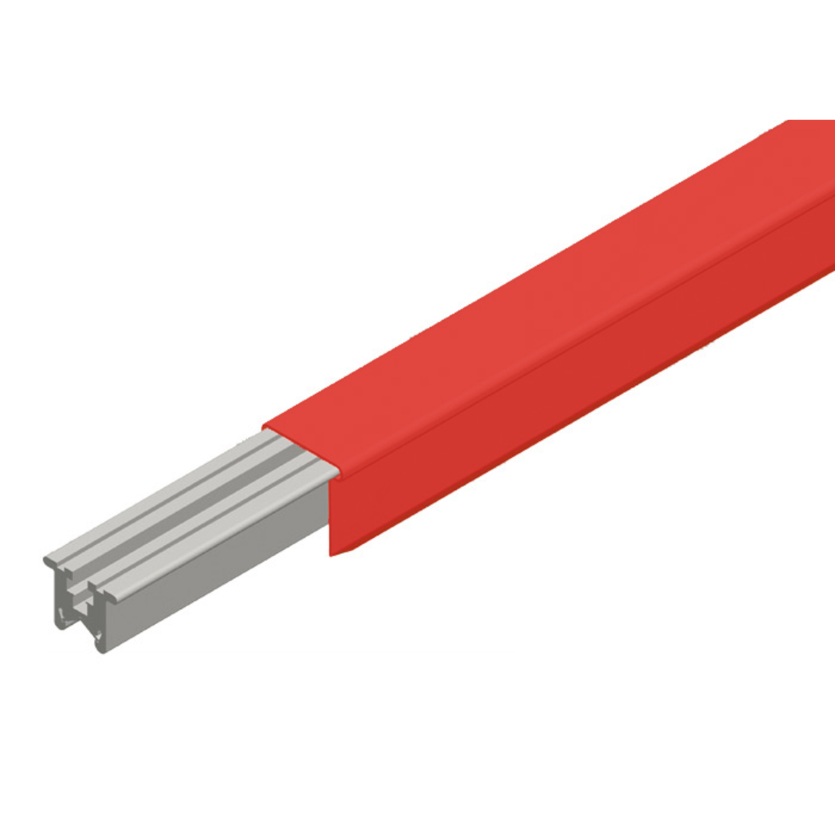 Conductix Hevi-Bar II Conductor Bar 500 A, Red Med Heat Polycarbonate Cover, 20 FT Length