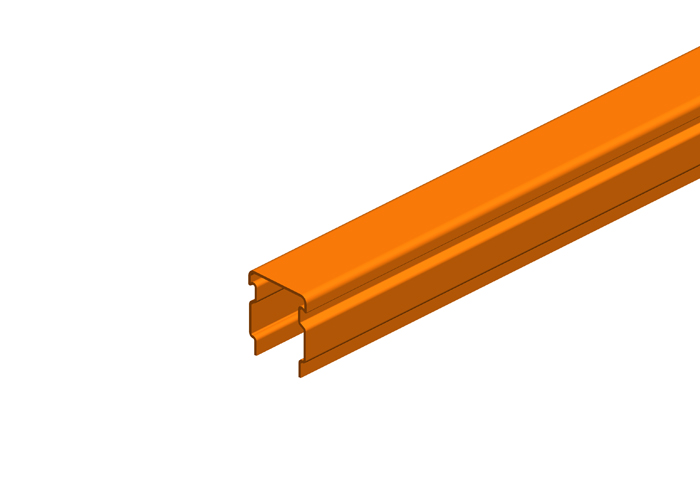 Hevi-Bar II Conductor Bar Cover 700A, Orange PVC, 29FT x 3.5inch Conductix XA-24366
