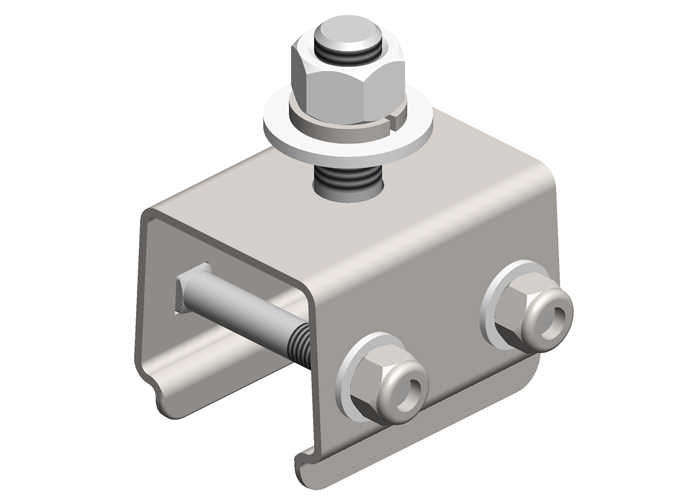 Conductix Hevi-Bar II Hanger, 500 A-1500 A, Cross-Bolt, Stainless Steel Clamp