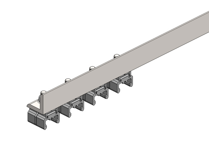 Hevi-Bar II, Bracket, Flange, w/4 Stainless Steel Cross-bolt Hangers (for 700-1500A Bar) Conductix XA-51878C