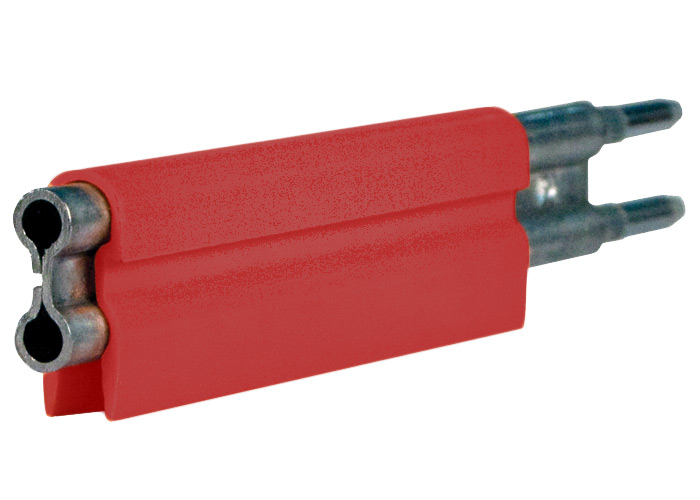 Conductix 8-Bar Conductor Bar, 40 A, Stainless Steel, Red Medium Heat Cover, 10 FT Length