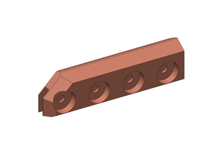 Hevi-Bar II, Collector Shoe, 300A Half, Copper Cap Conductix XA-11417X