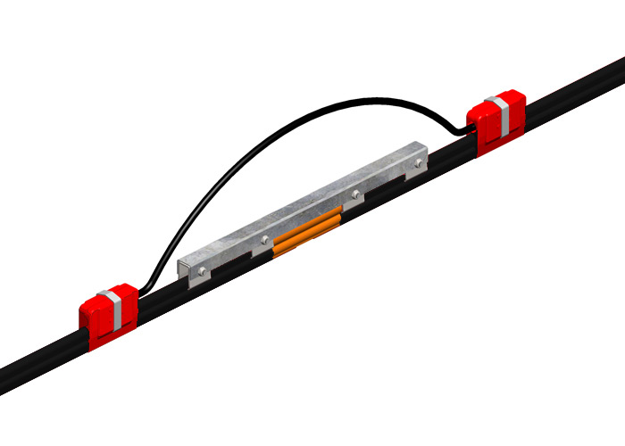 8-Bar Expansion Section, 90A, Galvanized Steel, Black UV Resistant PVC Cover, 10FT Length Conductix XA-22140B