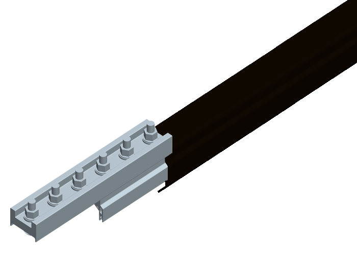 Hevi-Bar II, Splice Kit, 1000A, Black UV Resistant PVC Cover Conductix XA-37746