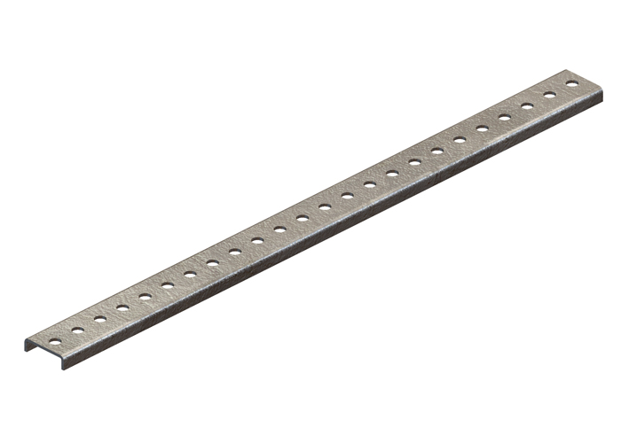 8-Bar, Bracket, Flange, Universal, Galv Steel, 0.41" Dia Holes (x 18), 1" On-center, 24" L Conductix XA-31814B