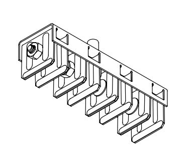 Conductix Saf-T-Bar, C-Series, 4-Pole Steel C-Bar Hanger 1-1/2 C-C