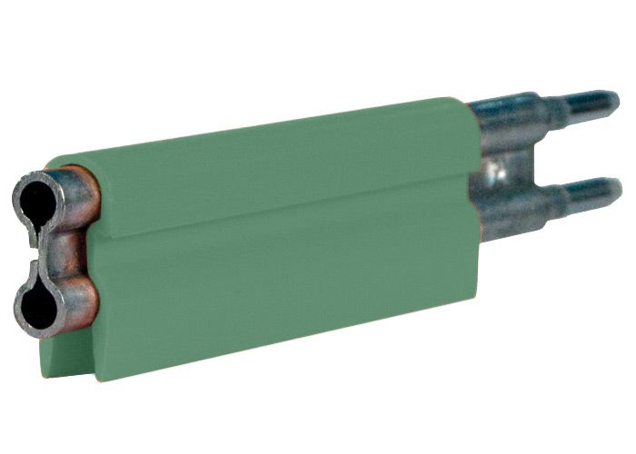 Conductix 8-Bar Conductor Bar, 110 A, Galvanized Steel, Green PVC Cover, 10 FT Length