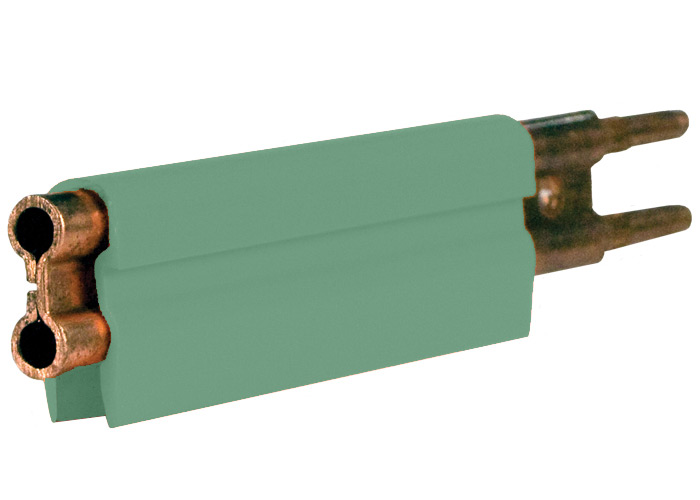 8-Bar Conductor Bar, 350A, Copper / Rolled, Green PVC Cover, 10FT Length Conductix XA-11012G