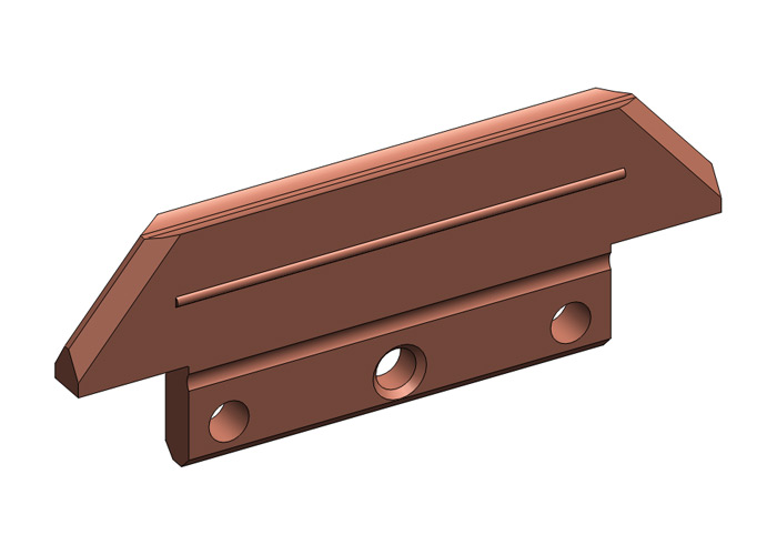 8-Bar, Collector Shoe, 30A, Copper Graphite, 3 inch L Conductix XA-13136