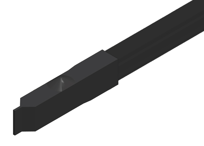 Hevi-Bar II, End Cover, 700A, Black UV Resistant PVC Conductix XA-50859
