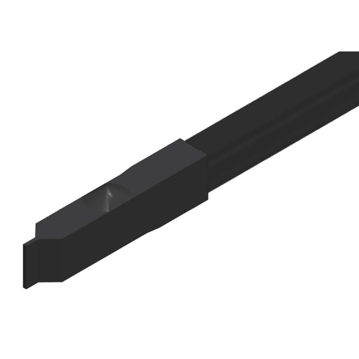 Conductix Hevi-Bar II, End Cover, 700 A, Black UV Resistant PVC