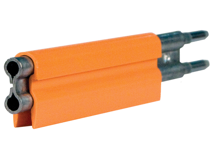 8-Bar Conductor Bar, 110A, Galvanized Steel, Orange PVC Cover, 10FT Length Conductix XA-11000