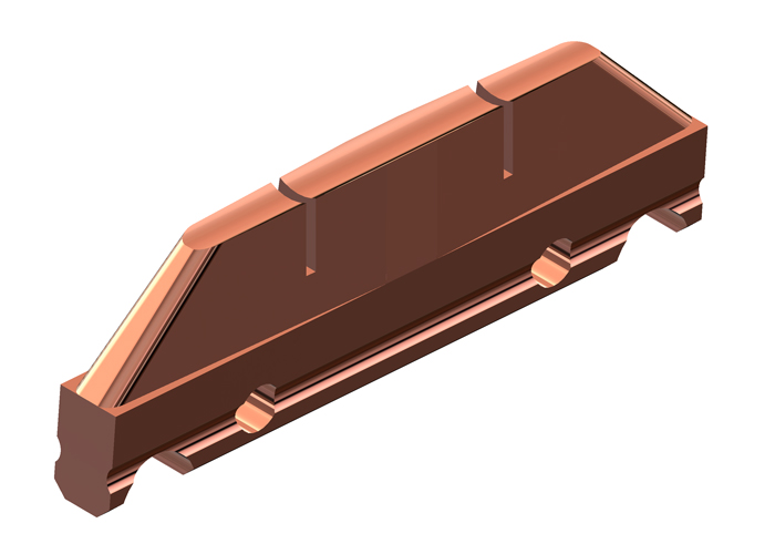 8-Bar, Collector Shoe, 60A, Copper Graphite, G320 Conductix XA-11154