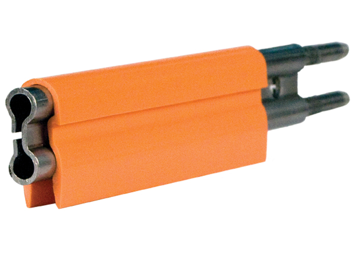 8-Bar Conductor Bar, 40A, Stainless Steel, Orange PVC Cover, 10FT Length Conductix XA-14299