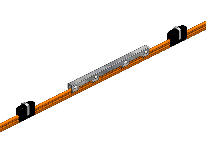 Conductix 8-Bar Power Interrupting Section, 110 A, Orange PVC Cover, 10 FT Length