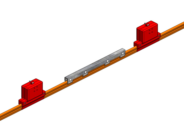 8-Bar Power Interrupting Section, 250A, Orange PVC Cover, 10FT Length Conductix XA-33167