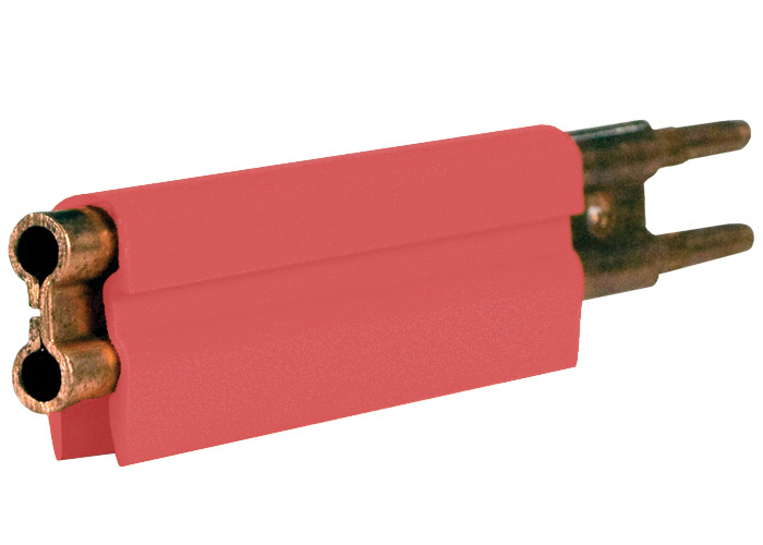 8-Bar Conductor Bar, 350A, Copper / Rolled, Red Medium Heat Cover, 10FT Length Conductix XA-11031