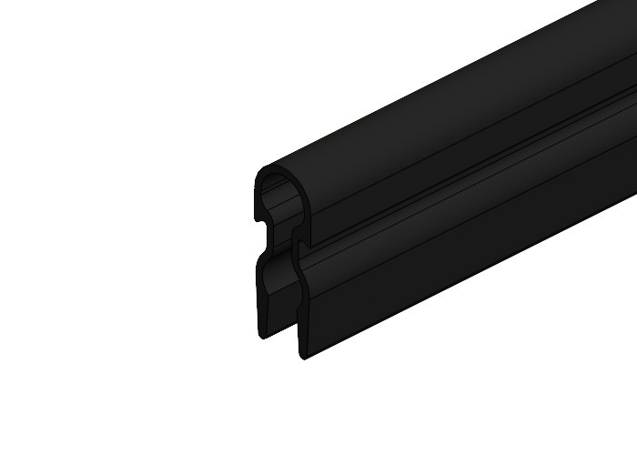 Conductix 8-Bar Conductor Bar Cover, Black UV Resistant PVC, 9 FT x 10.5inch