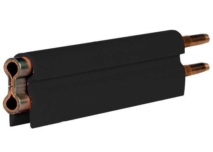 8-Bar Conductor Bar, 250A, Copper / Stainless Clad, Black UV Resistant PVC Cover, 10FT Length Conductix XA-11004B