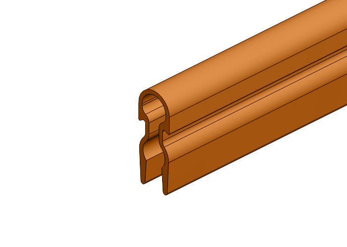 Conductix 8-Bar Conductor Bar Cover, Dark Orange High Heat, 9 FT x 7.19inch
