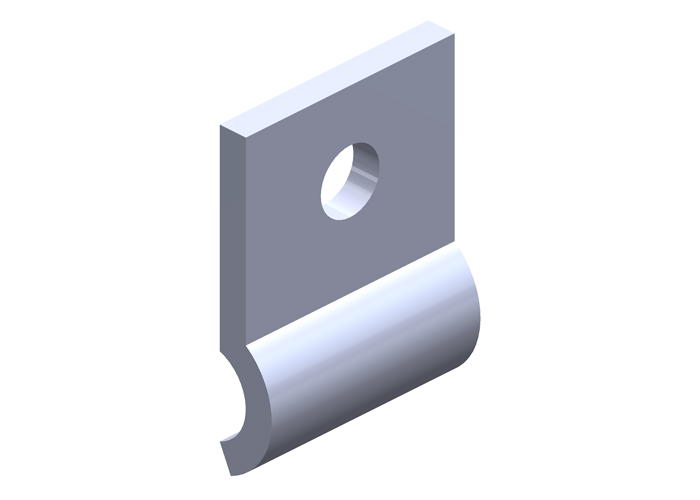 8-Bar, Power Feed Component, Clip Half, Plated Steel, for 90A or 100A Conductix XA-11603