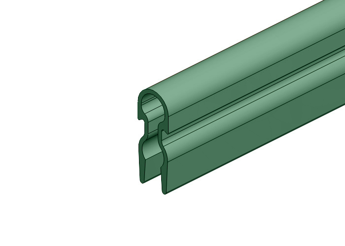 8-Bar Conductor Bar Cover, Green PVC, 9FT x 10.5inch Conductix XA-11114G