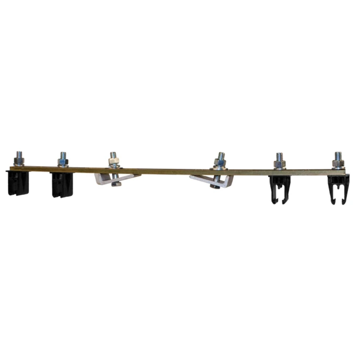Conductix 8-Bar, Bracket, Web, with Hanger Clamps, 4 Steel Cross-Bolt, 3 inch OC, 15.75 inch L