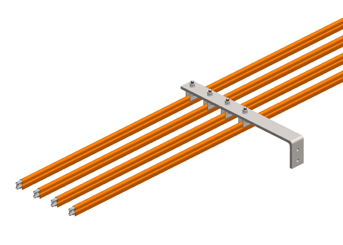 8-Bar, Bracket, Web, with Hanger Clamps, 4 Steel Cross-Bolt, 3 inch OC, 19 inch L Conductix XA-50312