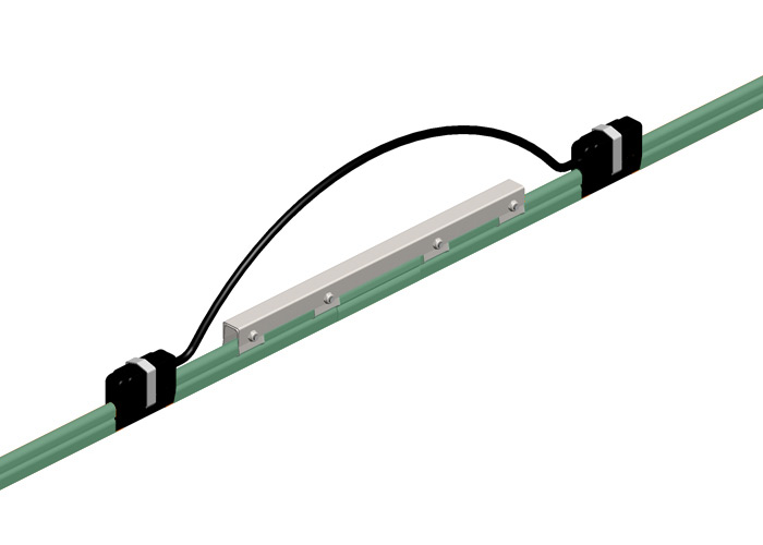 8-Bar Expansion Section, 250A, Copper / Steel Lam, Green PVC Cover, 10FT Length Conductix XA-11060G