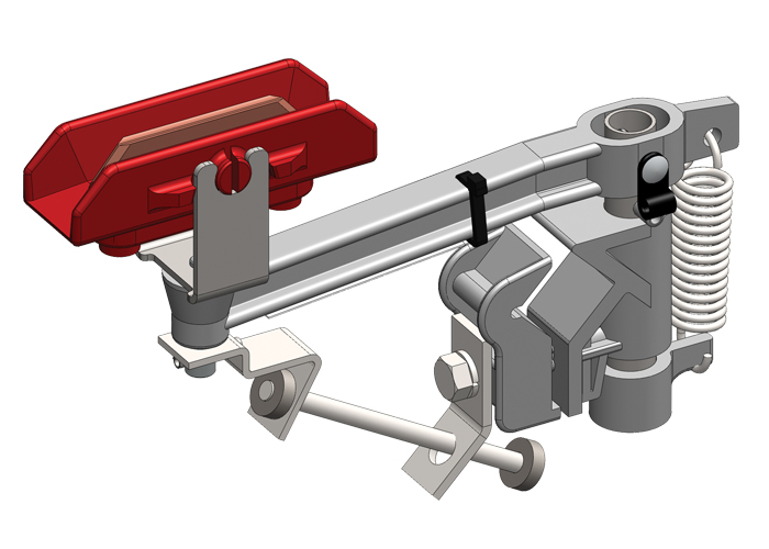 Conductix 8-Bar, Collector, 30 A, Single, J-Head H-Base Self-centering, 15 inch Pigtail