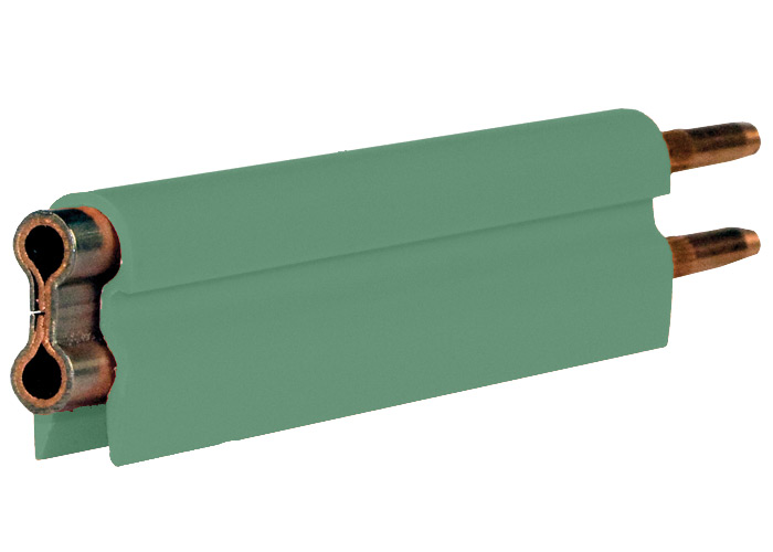 8-Bar Conductor Bar, 250A, Copper / Stainless Clad, Green PVC Cover, 5FT Length Conductix XA-11005G