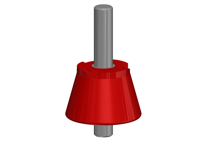 Conductix 8-Bar, Hanger Clamp Insultator, Red Medium Heat, Plated Steel Hdwe, 3/8-16 Bolt