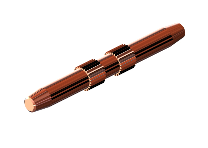 8-Bar Pin Connector For Rolled Copper and Laminated Copper Bar, 2.50 inch Length Conductix XA-11121