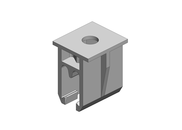 8-Bar, Hanger Clamp, Black Polycarbonate, No Hardware Conductix XA-29846
