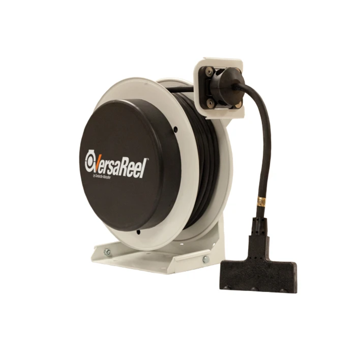 Conductix VersaReel Spring-Driven Cable Reel, 12 AWG/3 Conductors, 25 FT, w/Triple Tap, 15 A