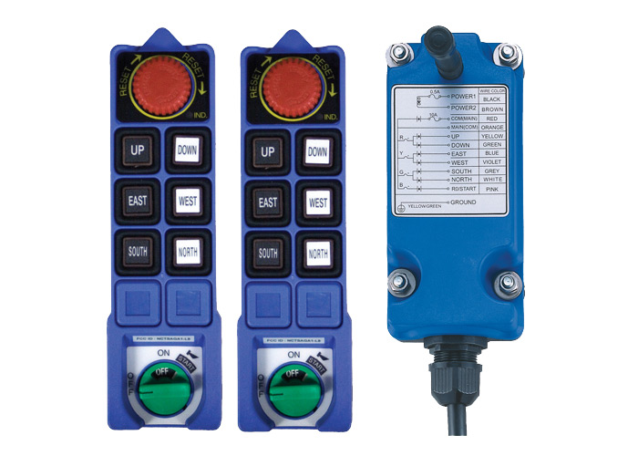 Conductix Radio Remote Control Kit, Saga Protean L8 Series, 6-Button, 1-Speed, 2 TX, 110 VAC