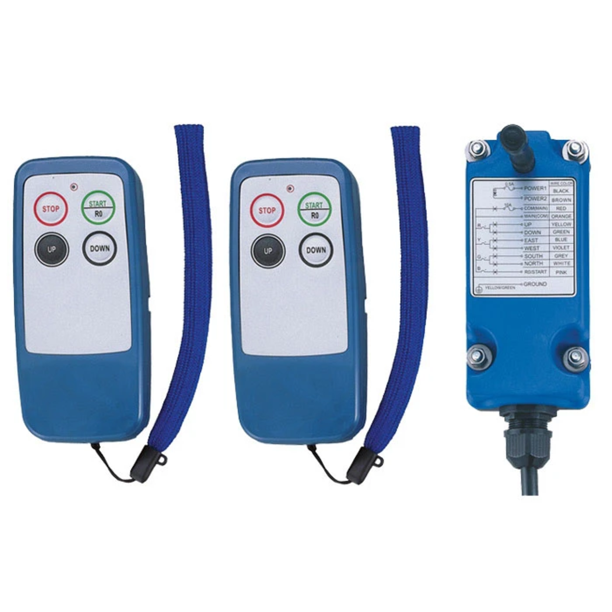 Conductix Radio Remote Control Kit, Saga Protean Series, 4-Button, 1-Speed, 2 TX, 12-24 VDC